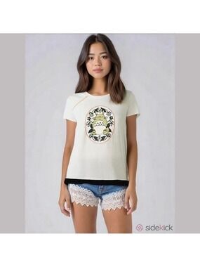 Studio Ghibli My Neighbor Totoro Pink Bow T-Shirt (Med)